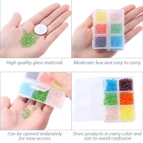 Bracelet Making Kit With 600PCS 4mm Crystal Beads. - Image 5