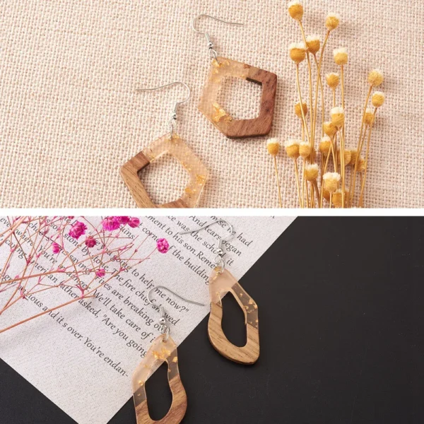 Bracelet Making Kit: Resin & Wood Pendants for Earrings - Image 2