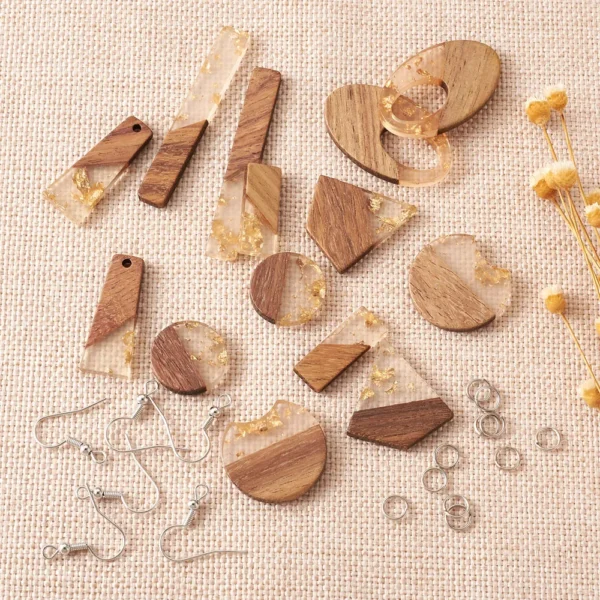 Bracelet Making Kit: Resin & Wood Pendants for Earrings - Image 5