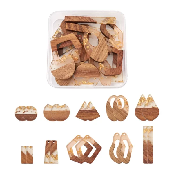 Bracelet Making Kit: Resin & Wood Pendants for Earrings - Image 3
