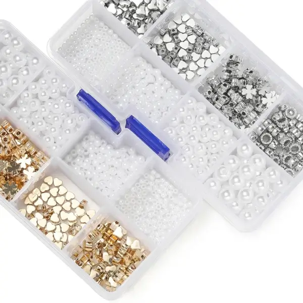 Bracelet Making Kit: 540pcs Pearl & Heart Beads - Image 5