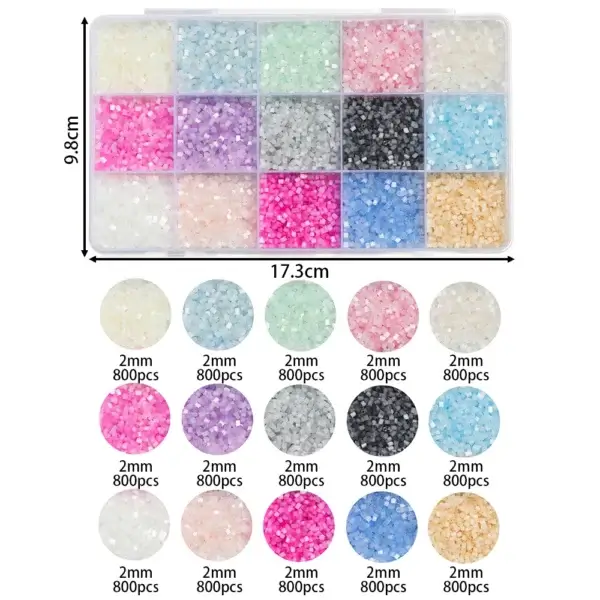 Bracelet Making Kit: 2mm Colorful Glass Seed Beads - Image 2