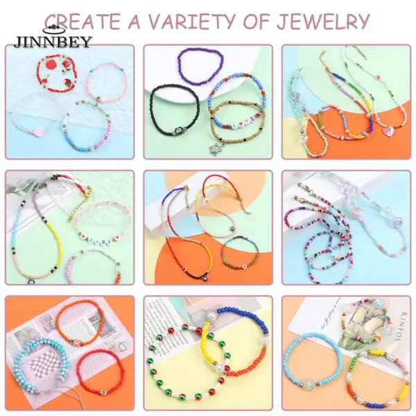 Bracelet Making Kit - Cat's Eye Jade Glass Beads - Image 4