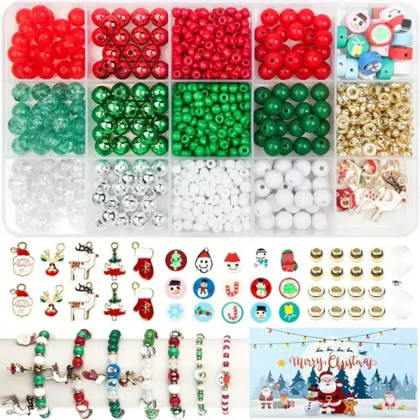 Bracelet Making Kit - 885PCS Christmas Beads & Charms