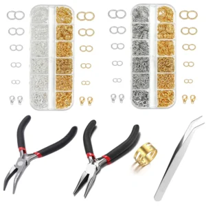 Bracelet Making Kit - 930pcs Jump Rings, Clasps, Pliers