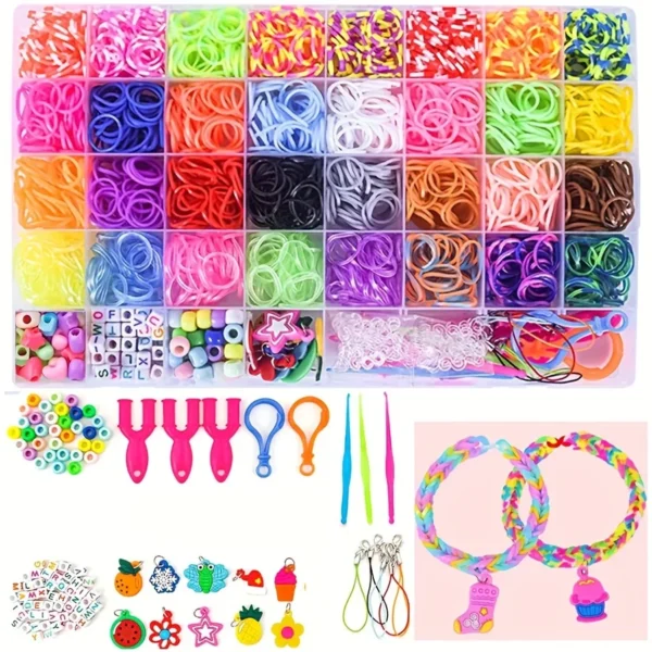 Bracelet Making Kit – 2800pcs Loom Bands & Charms Set