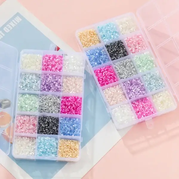 Bracelet Making Kit: 2mm Colorful Glass Seed Beads - Image 4