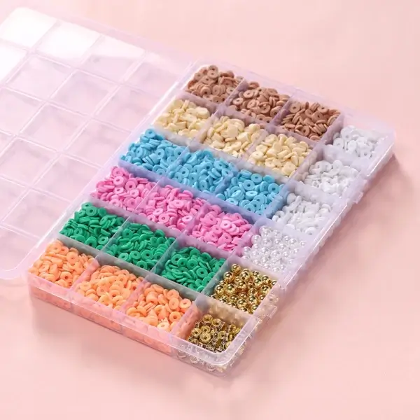 Bracelet Making Kit: 3440-3740pcs Clay & Pearl Beads - Image 5