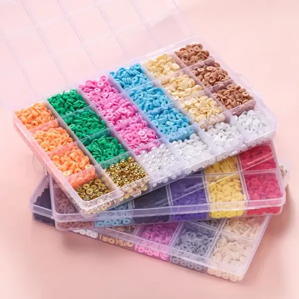 Bracelet Making Kit: 3440-3740pcs Clay & Pearl Beads - Image 4